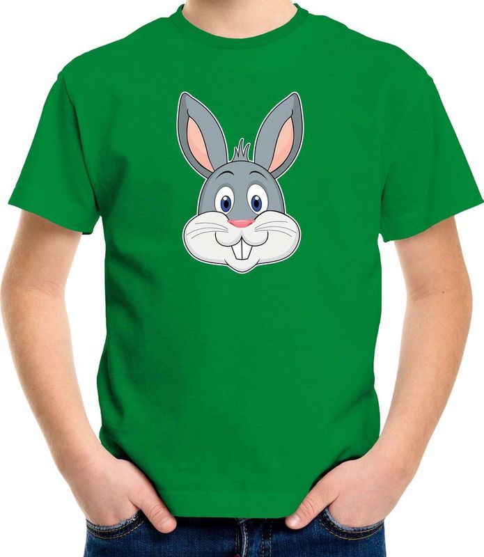 Bellatio Decorations - Cartoon T-shirt - Groen - Katoen