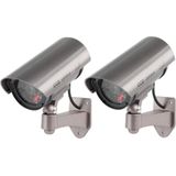 4x Stuks Dummy Camera / Beveiligingscamera met LED Lampje - Voor Binnen en Buiten
