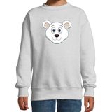 Cartoon ijsbeer trui grijs voor jongens en meisjes - Kinderkleding / dieren sweaters kinderen