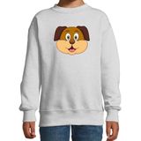 Cartoon hond trui grijs voor jongens en meisjes - Kinderkleding / dieren sweaters kinderen