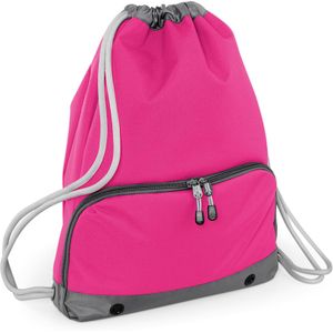 Sport Gymtas Fuchsia Roze met Rijgkoord 49 X 35 cm van Polyester - Groot Hoofdvak