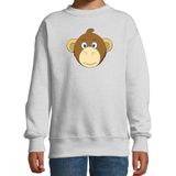 Cartoon aap trui grijs voor jongens en meisjes - Kinderkleding / dieren sweaters kinderen