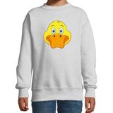 Cartoon eend trui grijs voor jongens en meisjes - Kinderkleding / dieren sweaters kinderen