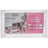 Set van 3x stuks sieraden/make-up houder/box 16 x 5 cm van kunststof - Nagellak box - Sieraden box - Make-up box - Organizer