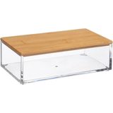 Set van 2x stuks sieraden/make-up houder/box 16 x 5 cm van kunststof - Nagellak box - Sieraden box - Make-up box - Organizer