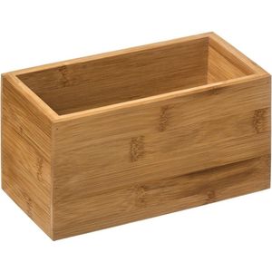 Set van 2x stuks 5five sieraden/make-up houder/box - 18 x 9 x 9,5 cm - bamboe hout - organizer bakje