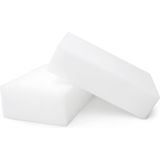 Set van 4x Stuks Wondersponsjes Wit 10 cm van Melaminehars - Keukensponsjes - Schoonmaaksponsjes
