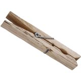 72x Stuks wasknijpers naturel 9 cm van hout - Was ophangen - Was knijpers