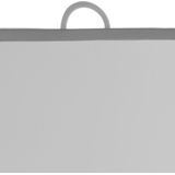 Basic make-up spiegel/scheerspiegel op standaard kunststof 20 x 30 cm grijs - Make-up spiegeltjes