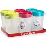 Waterkan/sapkan transparant/blauw met deksel 2 liter kunststofÃÂ¯ÃÂ¿ÃÂ½- Smalle schenkkan die in de koelkastdeur past