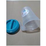 Waterkan/sapkan transparant/blauw met deksel 2 liter kunststofÃÂ¯ÃÂ¿ÃÂ½- Smalle schenkkan die in de koelkastdeur past