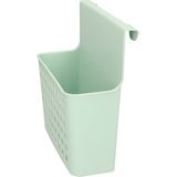 Badkamer/keuken hang opbergmandjes/organizers mintgroen 26 x 24 cm - Hangmandjes/kastmandjes
