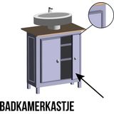 Badkamer/keuken hang opbergmandjes/organizers mintgroen 26 x 24 cm - Hangmandjes/kastmandjes