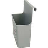 Badkamer/keuken hang opbergmandjes/organizers zilver 26 x 24 cm - Hangmandjes/kastmandjes