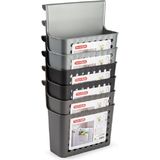 Badkamer/keuken hang opbergmandjes/organizers zilver 26 x 24 cm - Hangmandjes/kastmandjes