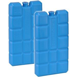 Set van 8x stuks blauwe koelelementen 8 x 15 x 1.9 cm - Koelblokken van 200 gram voor koeltas/koelbox