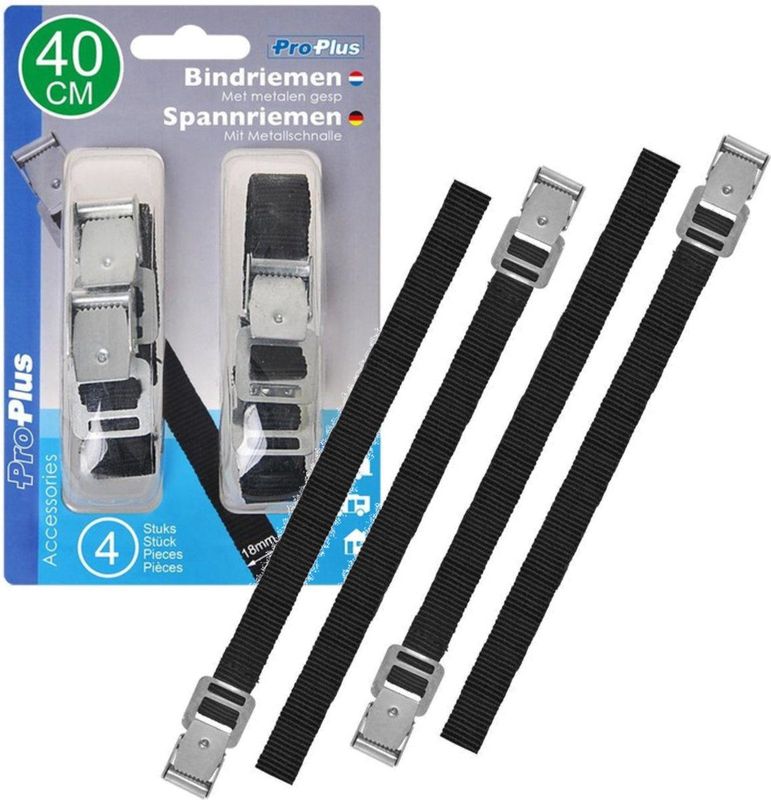 Voordeelset van 8x stuks caravan/camper fietsen spanbanden 30 en 40 cm - Super handige vastmaak bandjes