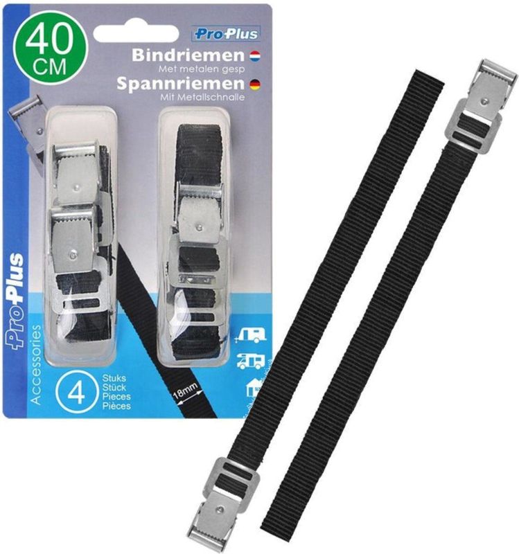 Voordeelset van 6x stuks caravan/camper fietsen spanbanden 40 en 75 cm - Super handige vastmaak bandjes