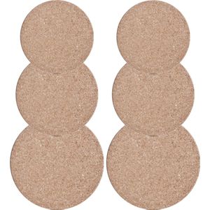 Onderzetters van kurk, hout, antislip, hittebestendige onderzetter, kurk, herbruikbaar, hittebestendig, voor thuis, keuken, woonkamer, 19 cm, 4 stuks
