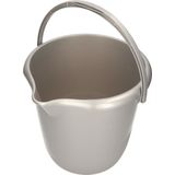 Huishoud schoonmaakemmer van 10 liter met diameter 28 cm en hoogte van 26 cm - grijs