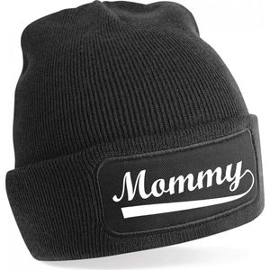 Muts mommy zwart voor dames - Moederdag - Winter cadeau mama/ moeder