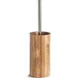 Luxe WC/Toilet spullen set Toiletborstel met zeeppompje van acacia hout