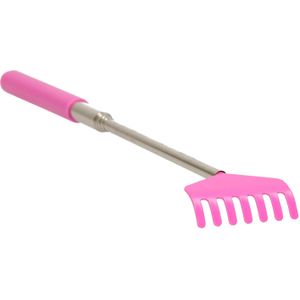 Roze uitschuifbare ruggenkrabber tot 67 cm uitgeklapt - Massage rugkrabbers - Past in handtas