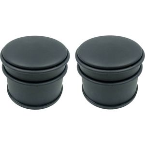 Deurstopper rond mat zwart 10 x 8 cm - 1 kg