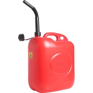 Rode jerrycan/benzinetank 20 liter - Voor diesel en benzine - Anti-overlooptrechter