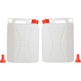 2x stuks voedselgeschikte jerrycan/watertank 10 liter  - Survival en outdoor artikelen - Kampeerartikelen