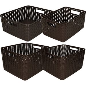 Set Van 3 Opbergmanden 28x28x28 Cm - Praktische Opbergoplossing
