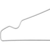 Voordeelset van 25x stuks metalen kledinghangers zilver 40 x 20 cm - Kledingkast hangers/kleerhangers