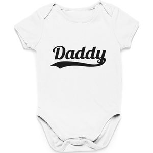 Vaderdag Cadeau - Romper Daddy - Maat 56 - Kleur Wit - 100% Katoen