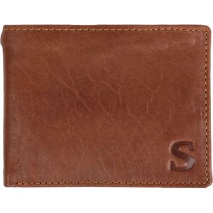 Suitable Portemonnee Tan Bruin Leer - Skim Proof