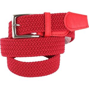 Geweven Riem Rood - Suitable - Taille maat 95cm - Stretch - Dames & Heren riem Effen