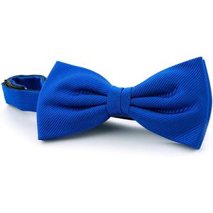 Suitable - Smoking Strik Zijde Kobalt Blauw F65 - One Size - Effen - Heren - Gala Vlinderstrik / Vlinderdas