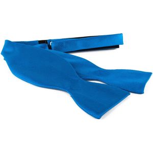 Suitable - Zelfstrikker Zijde Oceaan Blauw F32 - One Size - Effen - Heren - Gala Vlinderstrik / Vlinderdas