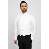 Suitable - Donau - Rokshirt - Wit - Pique Binding - Opstaande Kraag