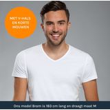 Suitable Vita T-Shirt V-Hals Wit 2-Pack - Heren - Basic T-shirts