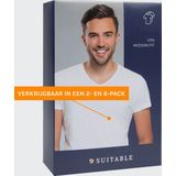 Suitable Vita T-Shirt V-Hals Wit 2-Pack - Heren - Basic T-shirts
