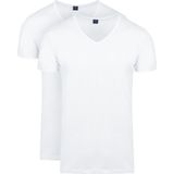 Suitable Vita T-Shirt V-Hals Wit 2-Pack - Heren - Basic T-shirts