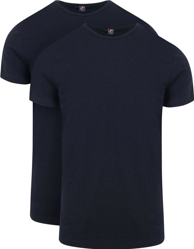 Suitable Ota T-Shirt Ronde Hals Navy 2-Pack - Heren - Basic T-shirts