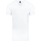 Suitable Vibambo T-Shirt V-Hals Wit 2-Pack - Heren - Basic T-shirts - Bamboo extra zacht en soepel