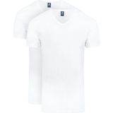 Suitable Vibambo T-Shirt V-Hals Wit 2-Pack - Heren - Basic T-shirts - Bamboo extra zacht en soepel