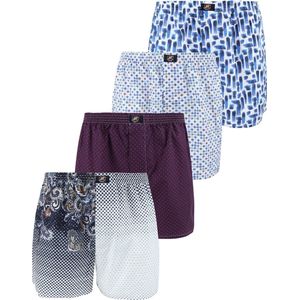 Suitable - Boxershort Verrassingspakket - Blauw - 4 Pack - Regular-fit - Katoen met Print dessin