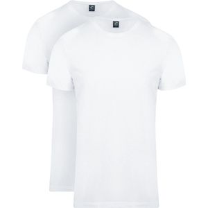 Suitable - Obambo - T-shirt - Wit - Set van 2 - O-hals - Modern-fit