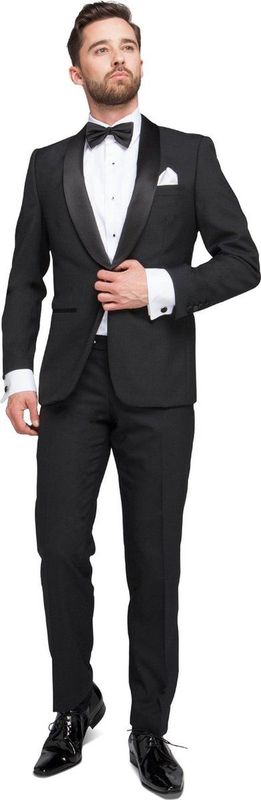 Suitable - Brooklyn - Kostuum - Tuxedo - Wolblend - Luxe Colbert en Pantalon
