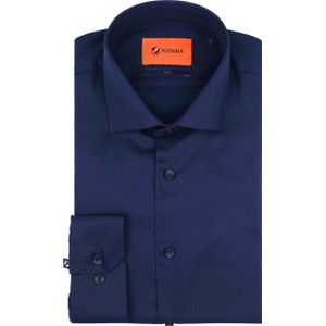 Suitable - DR-05 - Overhemd - Donkerblauw - Slim-fit - Widespread boord