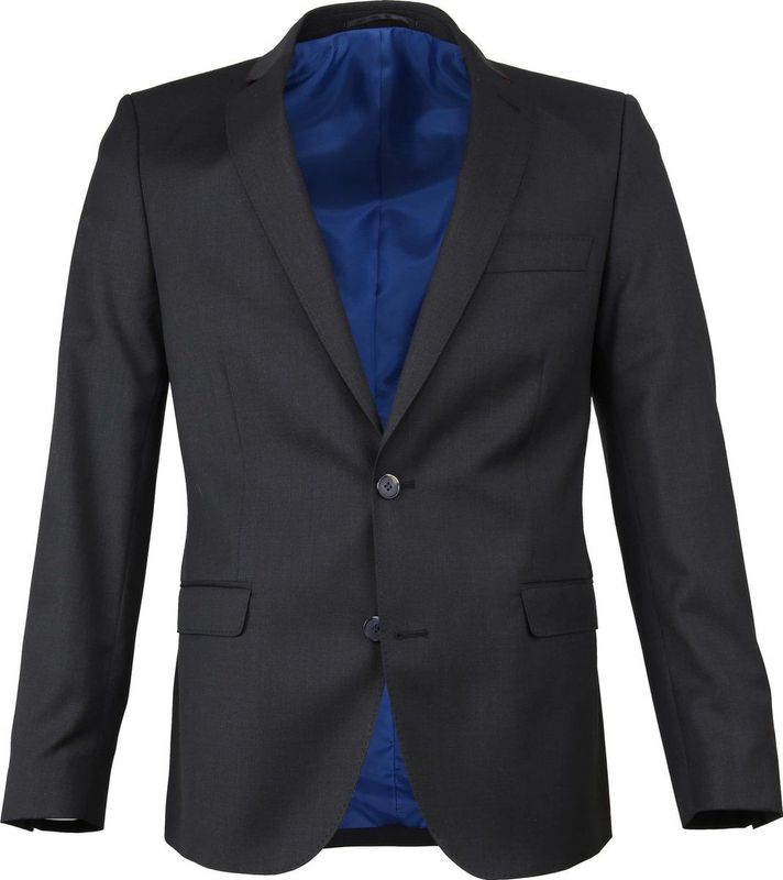 Suitable - Piga - Colbert - Antraciet - 100% Wol - Licht Getailleerde Tailored-fit Pasvorm