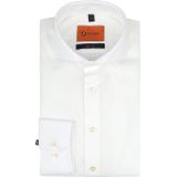 Suitable - Overhemd - Ecru - Slim Fit - Strijkvrij Katoen
